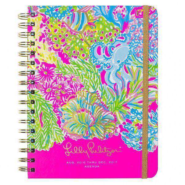 17 Month Large 2017 Agenda in Lovers Coral by Lilly Pulitzer - Country Club Prep