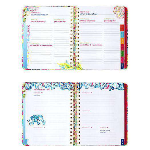 17 Month Large 2017 Agenda in Lovers Coral by Lilly Pulitzer - Country Club Prep