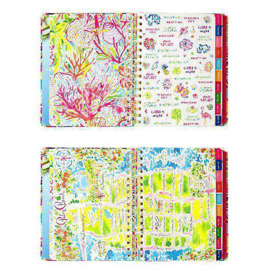 17 Month Large 2017 Agenda in Tusk In Sun by Lilly Pulitzer - Country Club Prep