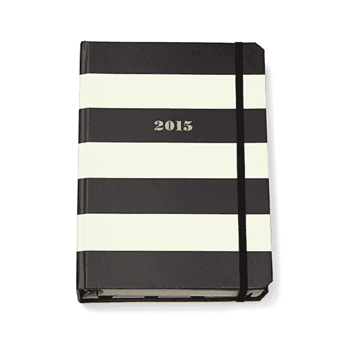 17 Month Medium Agenda in Black Stripe by Kate Spade New York - Country Club Prep