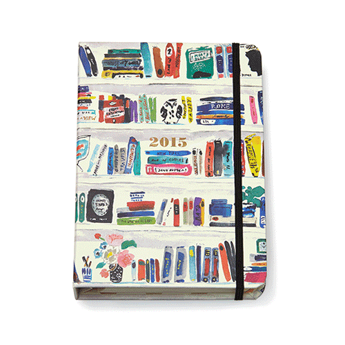 17 Month Medium Agenda in Bookshelf Pattern by Kate Spade New York - Country Club Prep