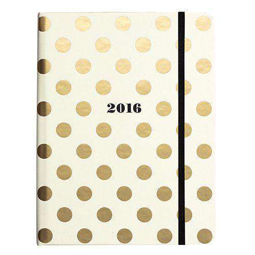 2016 - 17 Month Medium Agenda in Gold Dots by Kate Spade New York - Country Club Prep