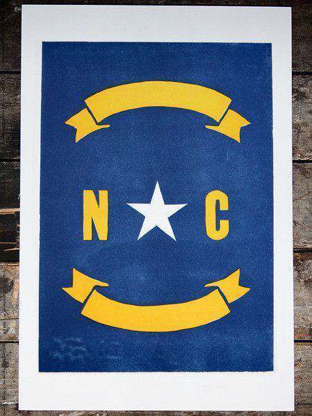 Carolina Hand-Pressed Print by The Old Try - Country Club Prep