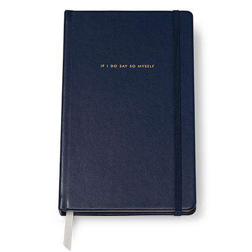 "If I do Say So Myself" Large Leatherette Notebook in Navy by Kate Spade New York - Country Club Prep