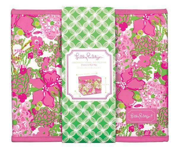 Medium Fabric Storage Box in Beach Rose by Lilly Pulitzer - Country Club Prep