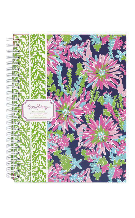 Mini Notebook in Navy Trippin' and Sippin' by Lilly Pulitzer - Country Club Prep