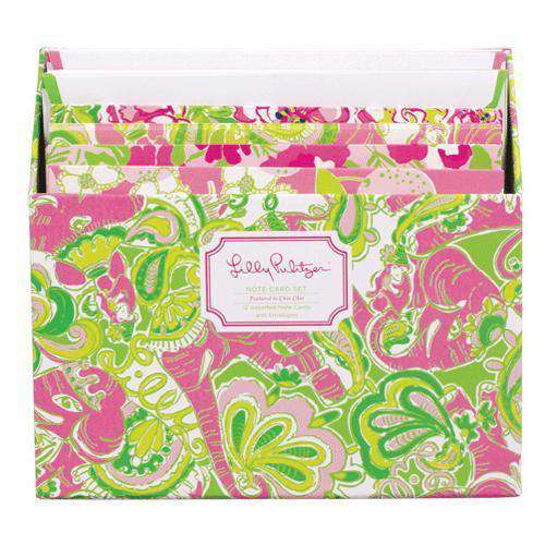 Note Card Set in Chin Chin by Lilly Pulitzer - Country Club Prep
