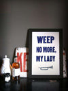 Old Kentucky Home in Blue and Silver Hand-Pressed Print by The Old Try - Country Club Prep