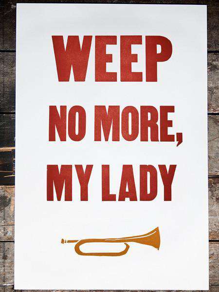 Old Kentucky Home in Red and Gold Hand-Pressed Print by The Old Try - Country Club Prep