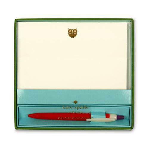Pen and Notecard Set in Red by Kate Spade New York - Country Club Prep