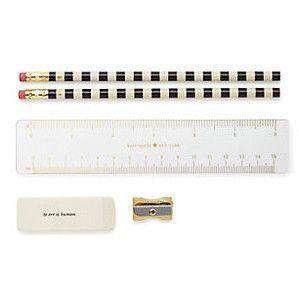 Pencil Pouch in Dot Your I's and Cross your T's by Kate Spade New York - Country Club Prep