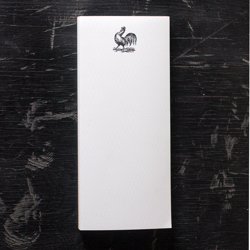 Rooster Long Note Pad by Ancesserie - Country Club Prep