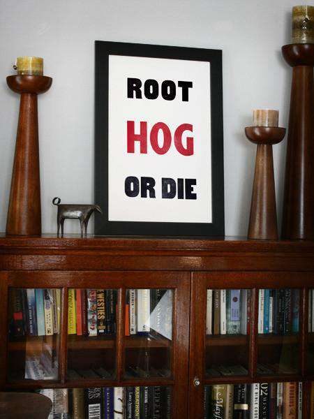 Root Hog Hand Pressed Print by The Old Try - Country Club Prep