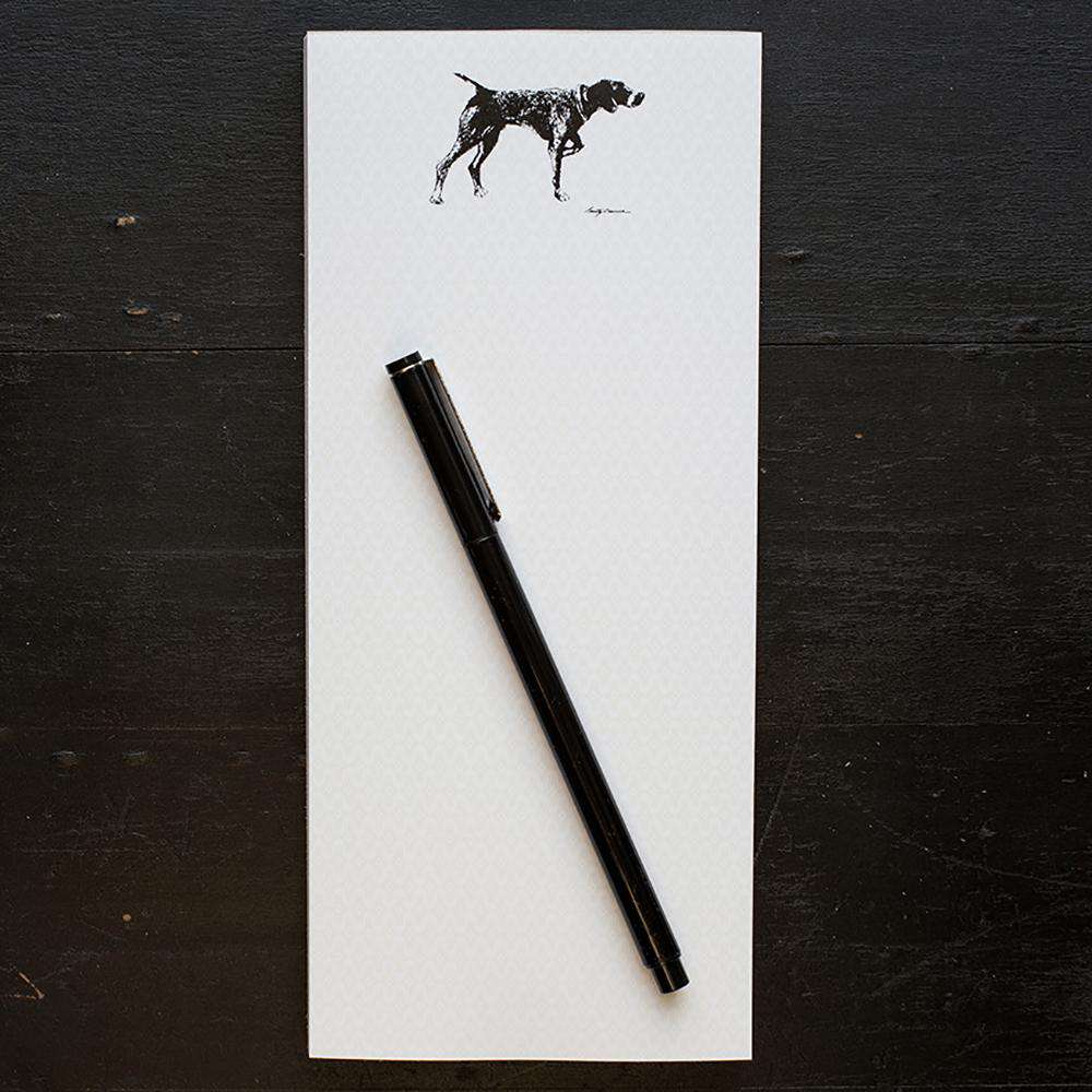 Short Haired Pointer Long Note Pad by Ancesserie - Country Club Prep