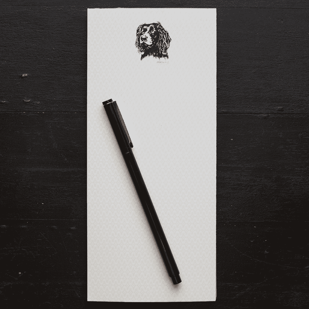 Spaniel Long Note Pad by Ancesserie - Country Club Prep