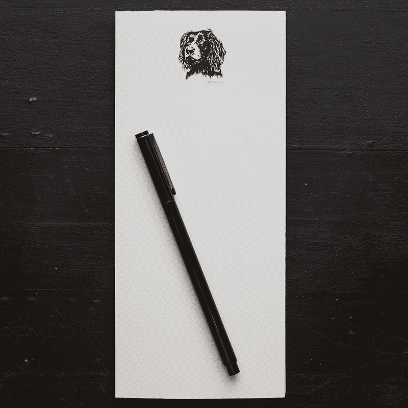Spaniel Long Note Pad by Ancesserie - Country Club Prep