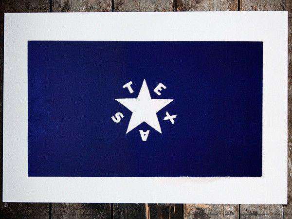 Texas, 1836 Hand Pressed Print by The Old Try - Country Club Prep