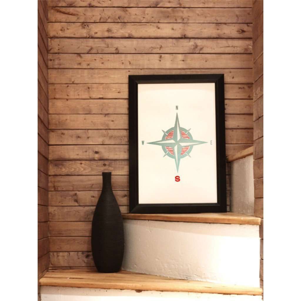True North Hand Pressed Print by The Old Try - Country Club Prep
