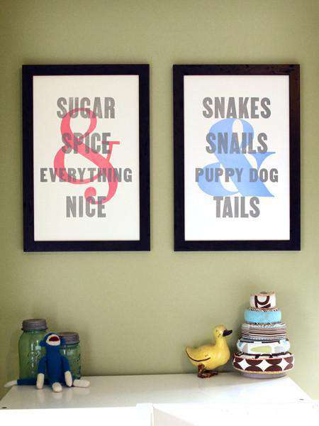 What Folks Are Made Of in Snakes and Snails Hand Pressed Print by The Old Try - Country Club Prep