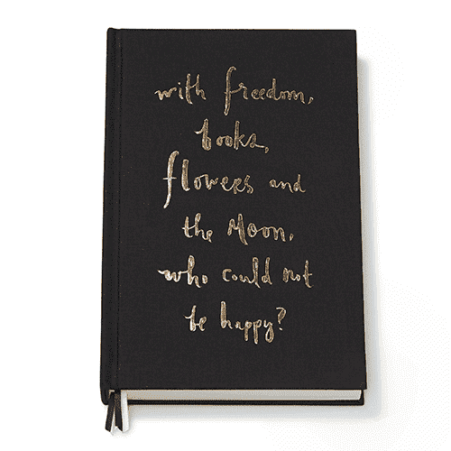 "Who Could Not Be Happy?" Journal in Black by Kate Spade New York - Country Club Prep