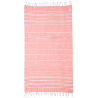 Peach Classic Stripes Towel by Sand Cloud - Country Club Prep