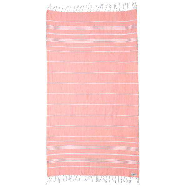 Peach Classic Stripes Towel by Sand Cloud - Country Club Prep