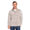 Pebble Pile Pullover 1/2 Zip in Faded Heather by True Grit - Country Club Prep