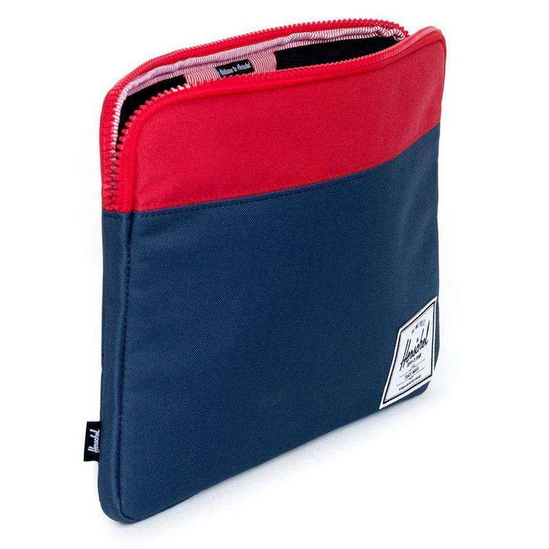 13" Macbook Anchor Sleeve in Navy and Red by Herschel Supply Co. - Country Club Prep