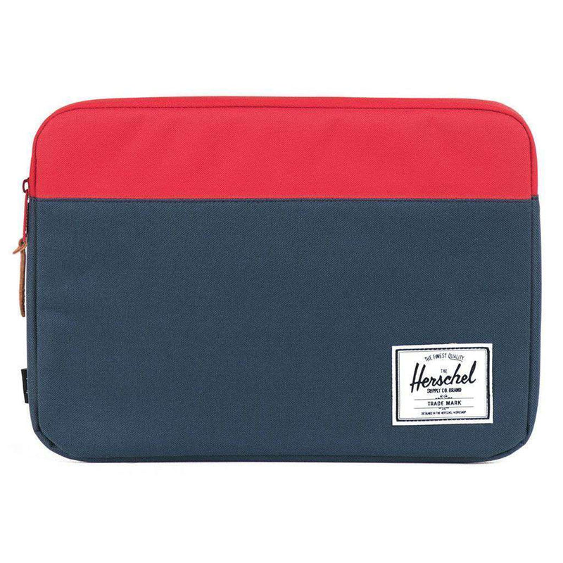 13" Macbook Anchor Sleeve in Navy and Red by Herschel Supply Co. - Country Club Prep