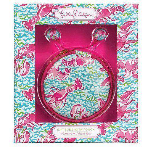 Earbuds with Pouch in Lobstah Roll by Lilly Pulitzer - Country Club Prep