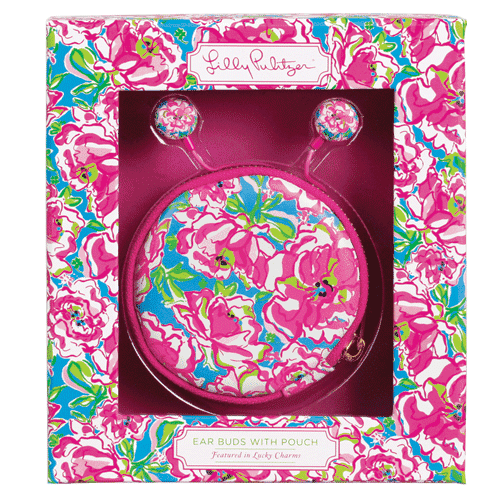 Earbuds with Pouch in Lucky Charms by Lilly Pulitzer - Country Club Prep