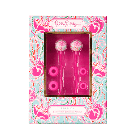 Earbuds with Volume Control in Jellies Be Jammin' l by Lilly Pulitzer - Country Club Prep