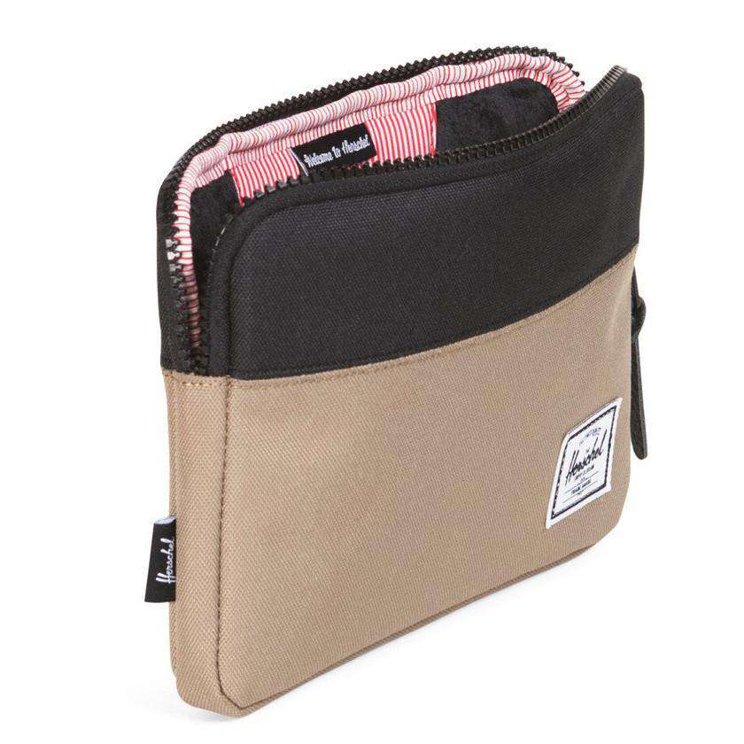 iPad Mini Anchor Sleeve in Lead Green and Black by Herschel Supply Co. - Country Club Prep