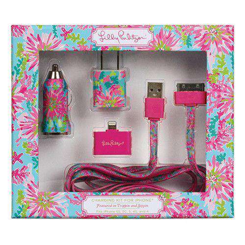 iPhone/iPod/iPad Charging Kit in Trippin' and Sippin' by Lilly Pulitzer - Country Club Prep