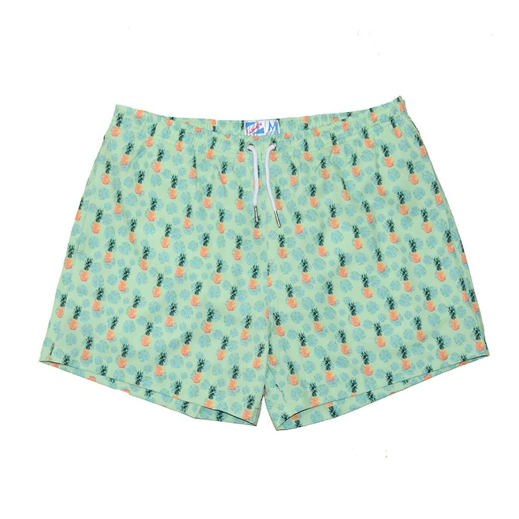 Pineapple Vibes Swim Trunks by Bermies - Country Club Prep