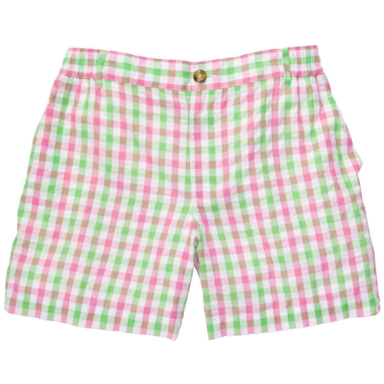 Pink and Green Seersucker Shorts by Southern Proper - Country Club Prep