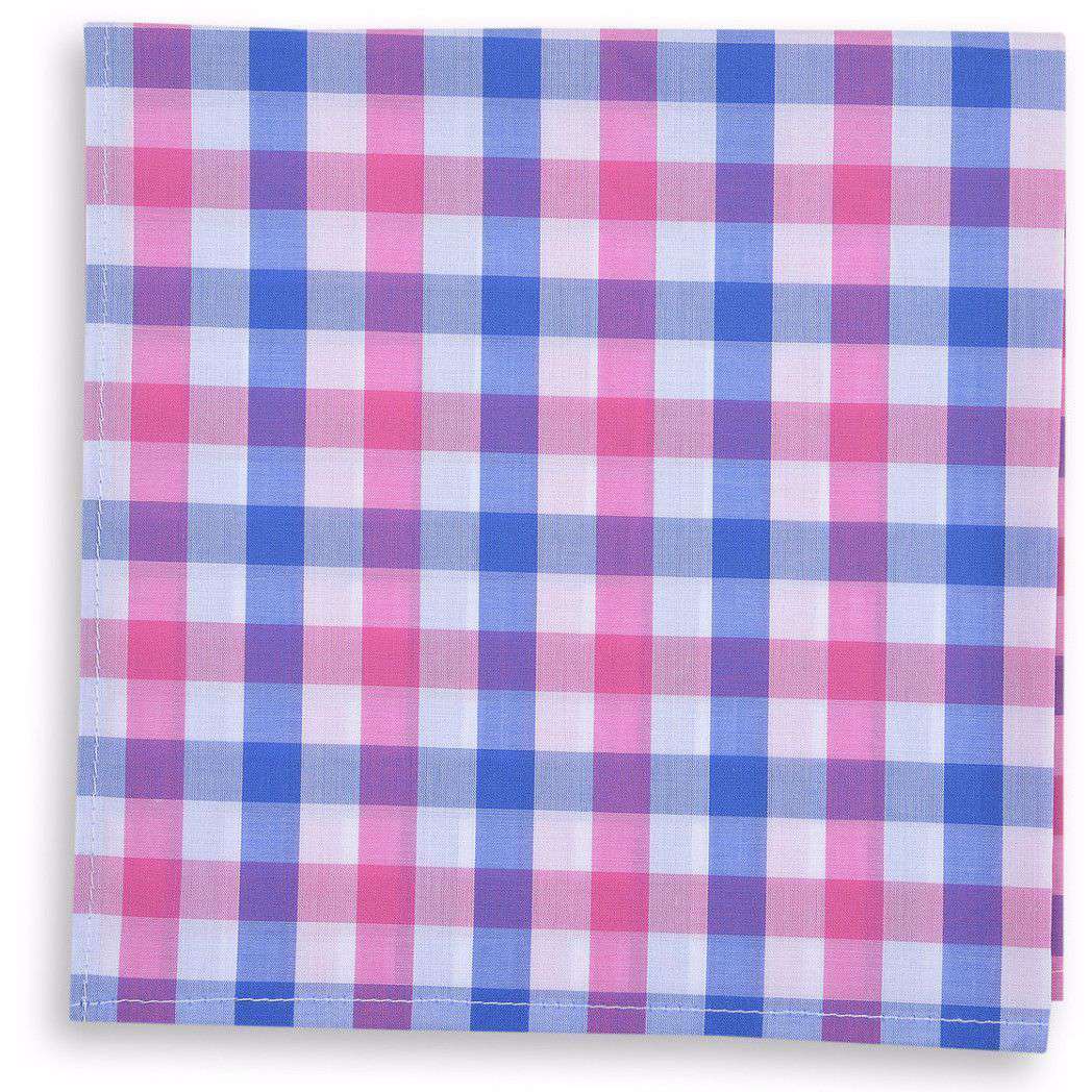 Battery Check Pocket Square in Pink by High Cotton - Country Club Prep