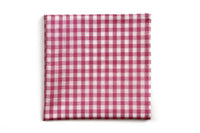 Deep Pink Check Pocket Square by High Cotton - Country Club Prep