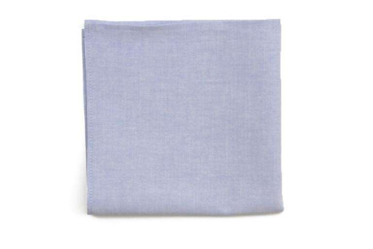 Light Blue Chambray Pocket Square by High Cotton - Country Club Prep