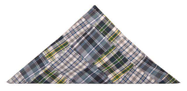 Madras Patchwork Pocket Square in Mackinac Island by Just Madras - Country Club Prep