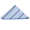 Pocket Square in Light Blue with Navy Stripes by Collared Greens - Country Club Prep