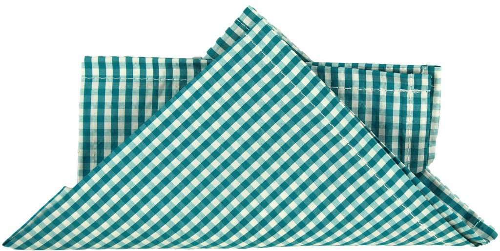 Southampton Silk Pocket Square in Teal by Just Madras - Country Club Prep