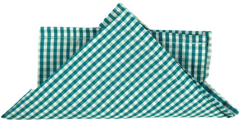 Southampton Silk Pocket Square in Teal by Just Madras - Country Club Prep