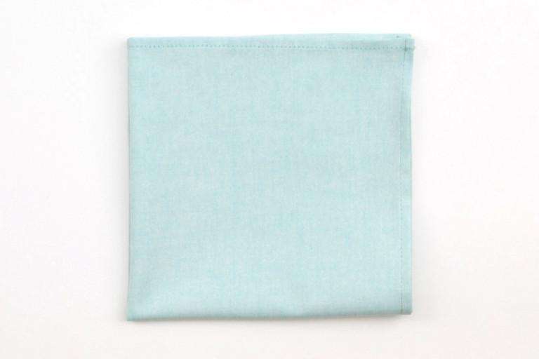 Teal Chambray Pocket Square by High Cotton - Country Club Prep