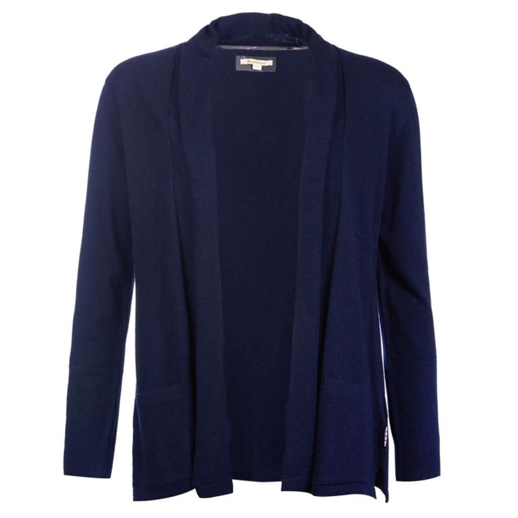 Manor Cardigan in Navy by Barbour - Country Club Prep