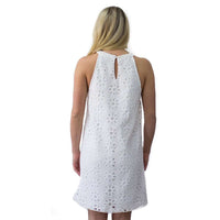 Mary Michael Eyelet Dress in White by Properly Tied - Country Club Prep