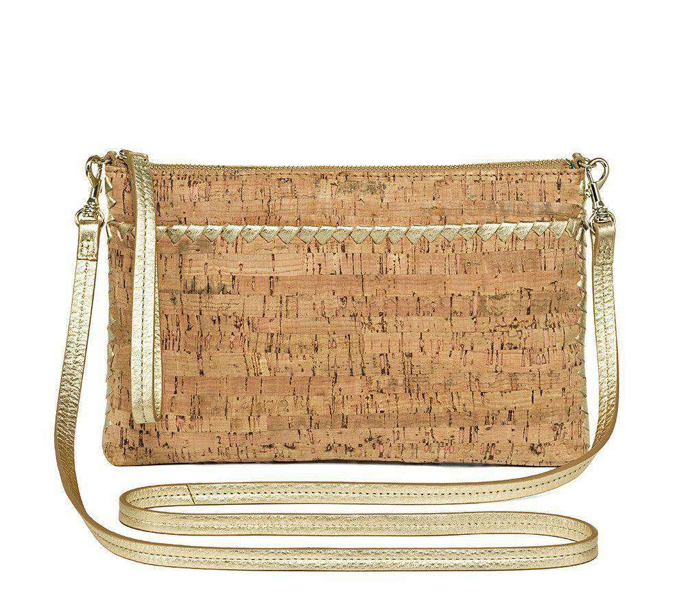 Alaina Crossbody in Natural Cork and Gold by Jack Rogers - Country Club Prep