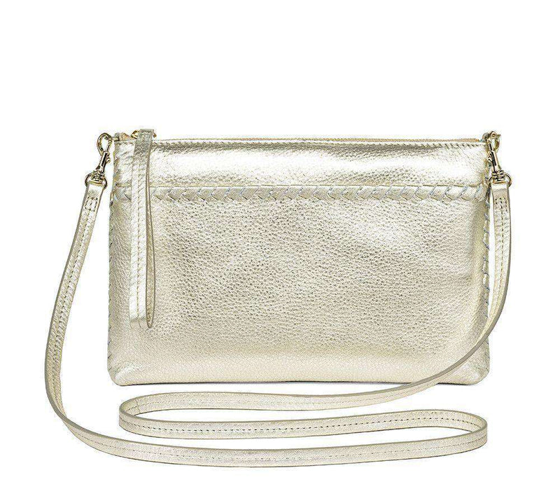 Jack Rogers Alaina Crossbody in Platinum – Country Club Prep