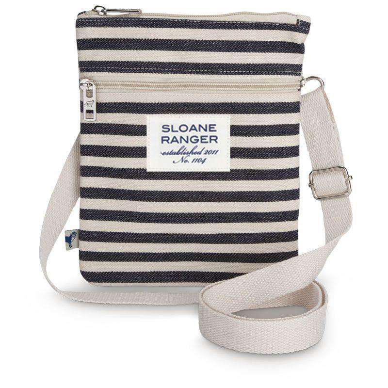 Denim Stripe Crossbody Bag by Sloane Ranger - Country Club Prep