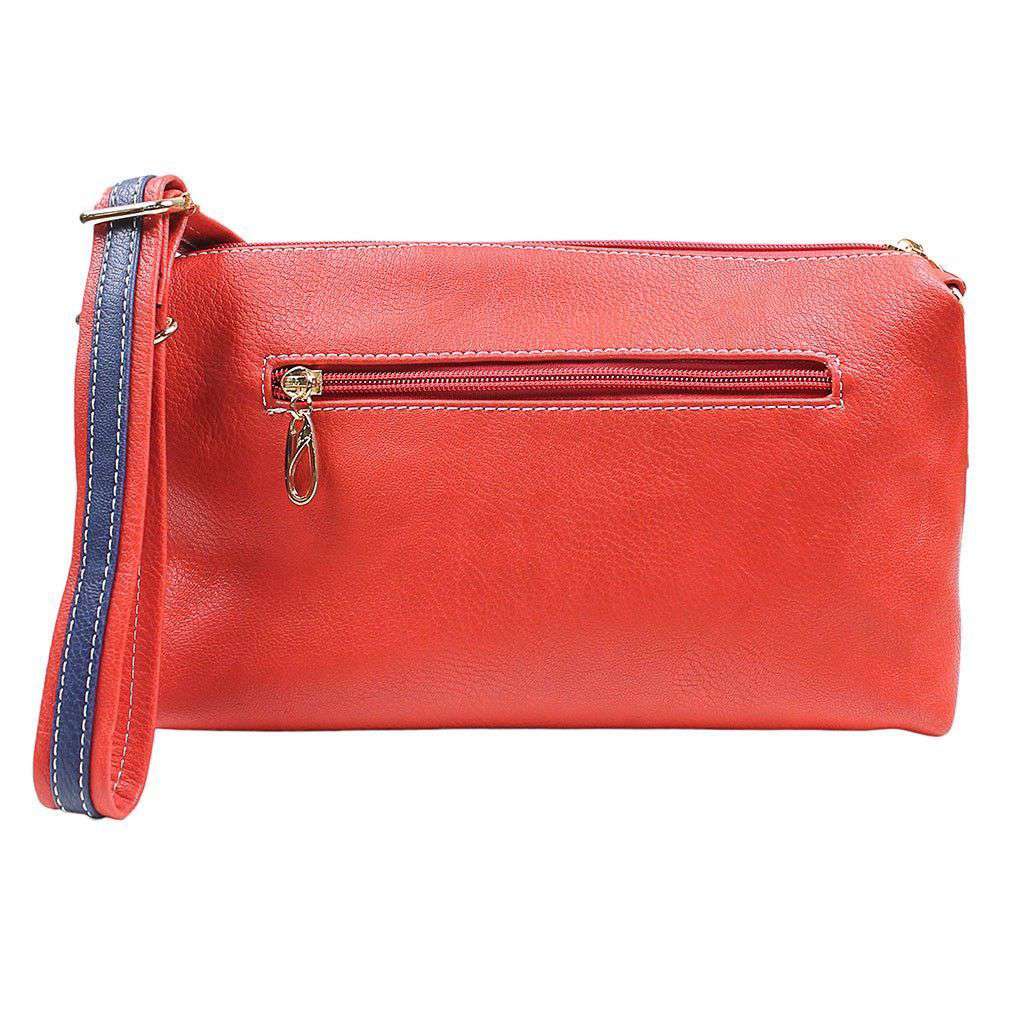 Faux Leather Cross Body Bag in Red by Street Level - Country Club Prep